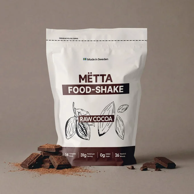 A pouch of MËTTA Original Raw Cacao